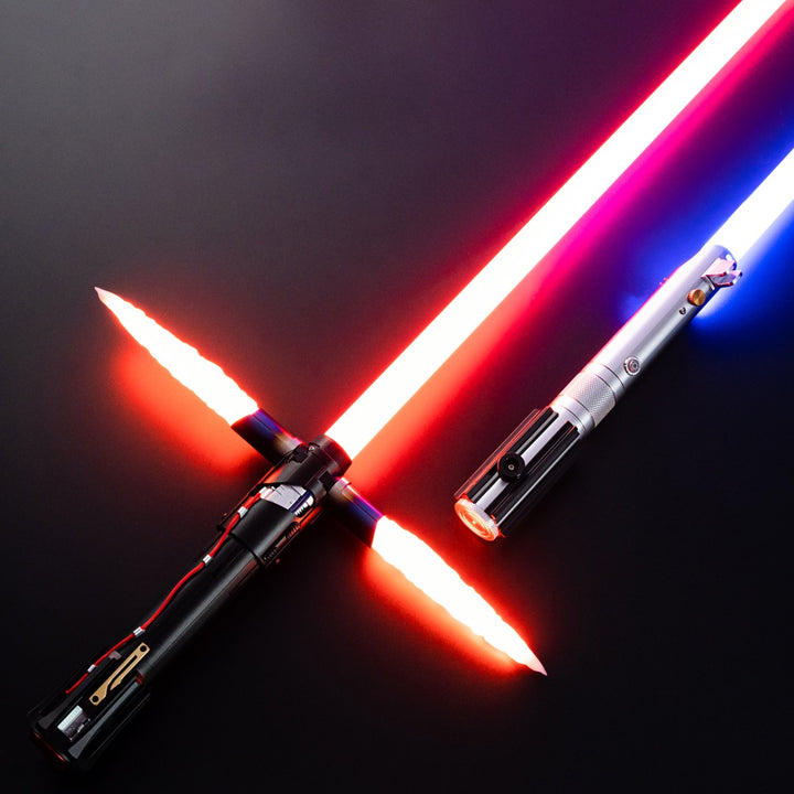 DamienSaber Lightsaber Crossguard KR Kylo Ren Light Saber Red KR Black Series XENO V3
