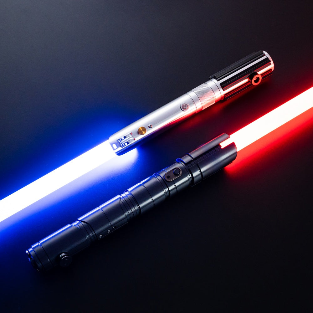 DAMIENSABER 青と赤のライトセーバー Amazon.com: DAMIENSABER Upgrade RGB3.0 Smooth Swing Light