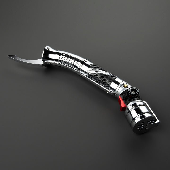 DamienSaber Lightsaber Dooku Red Light Saber Xenopixel V3 Core Proffie2.2 Curved Hilt 32CM