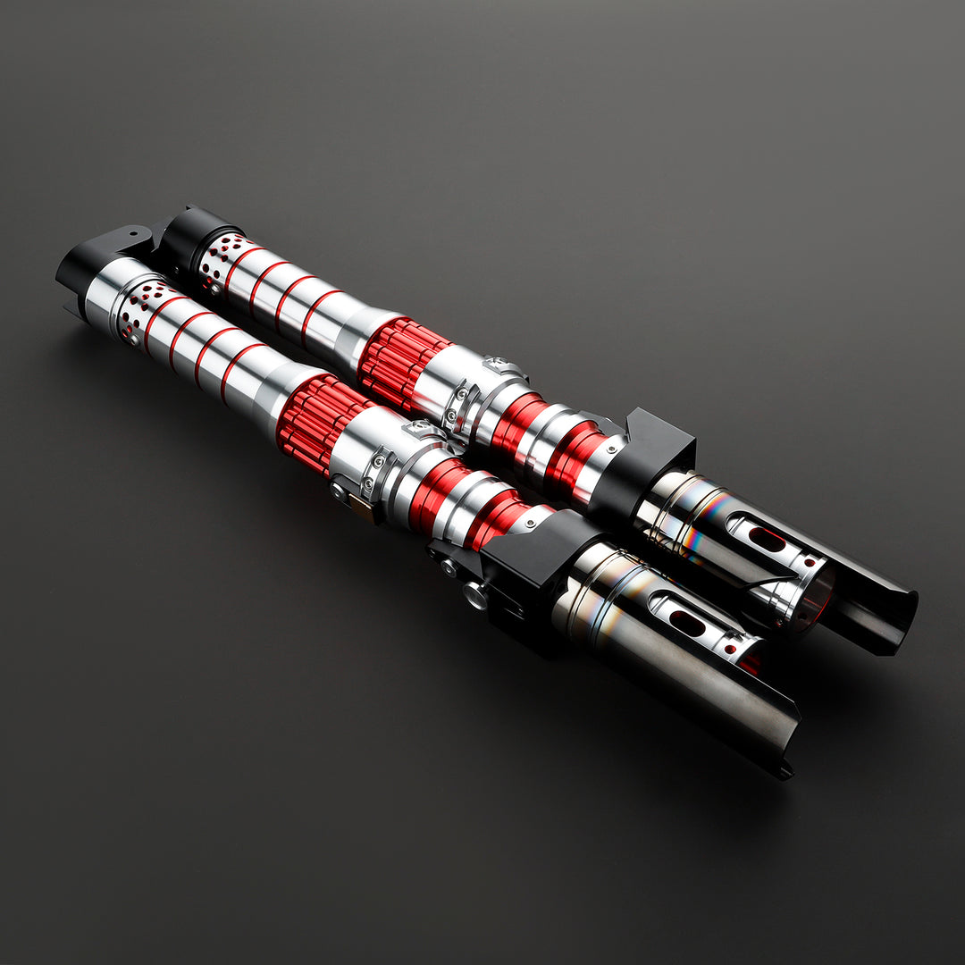 DamienSaber Lightsaber DR Red Double Bladed Light Saber Two Hilts Two Blades Hilt 71.5CM