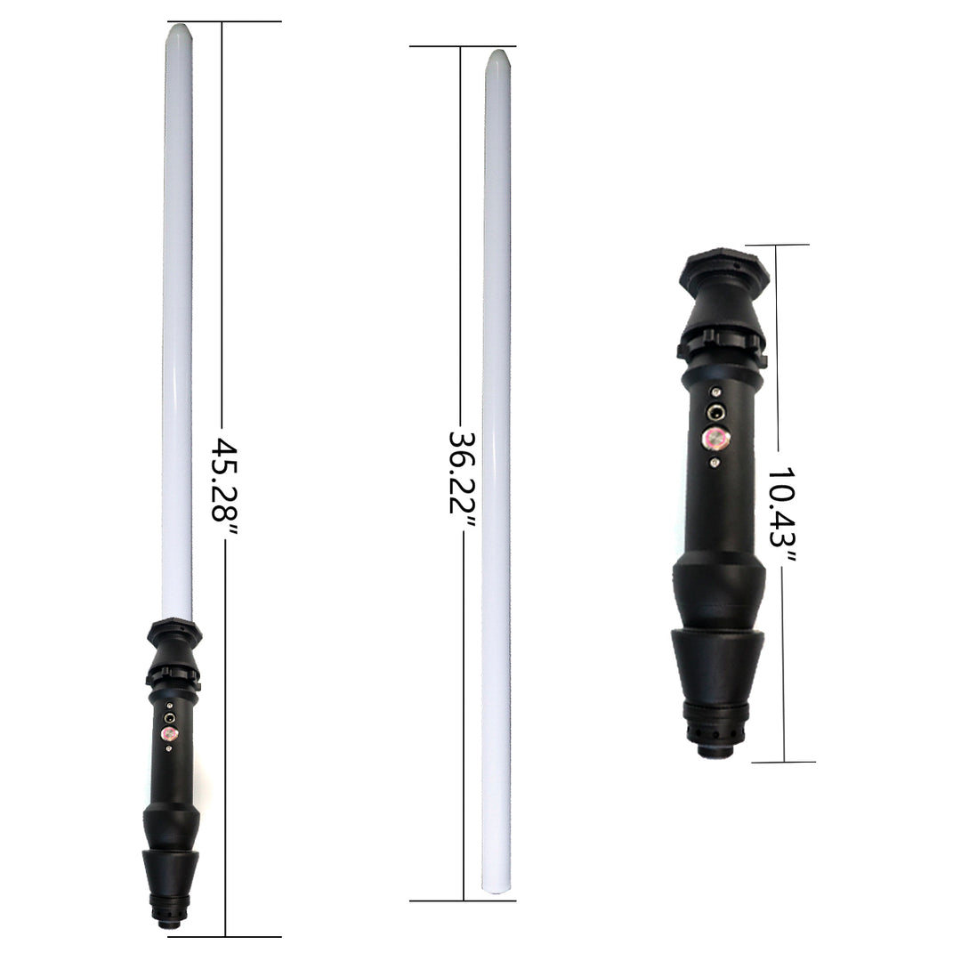 DamienSaber Lightsaber Rey Light Saber Inspiration Jedi Black Hilt 27CM