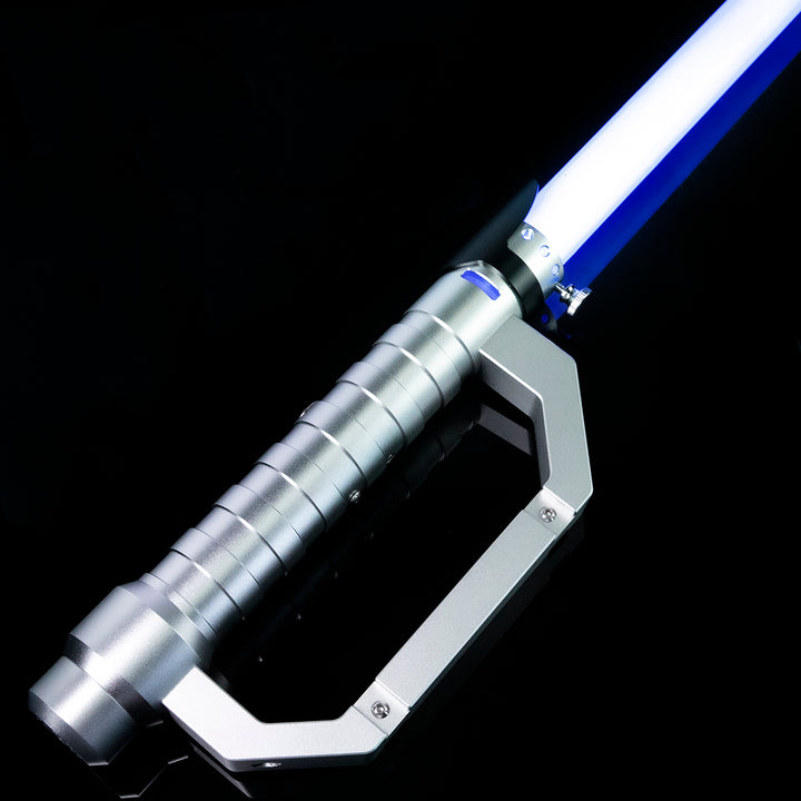 DamienSaber Lightsaber Flare Light Saber Bluetooth Supporting Realistic Meta Sliver Hilt 25.5CM