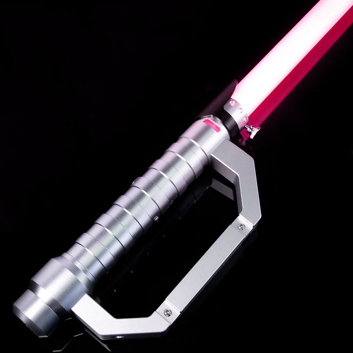 DamienSaber Lightsaber Flare Light Saber Bluetooth Supporting Realistic Meta Sliver Hilt 25.5CM