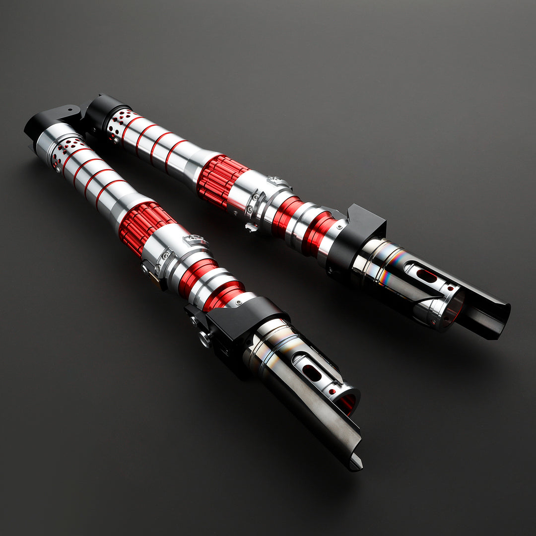 DamienSaber Lightsaber DR Red Double Bladed Light Saber Two Hilts Two Blades Hilt 71.5CM
