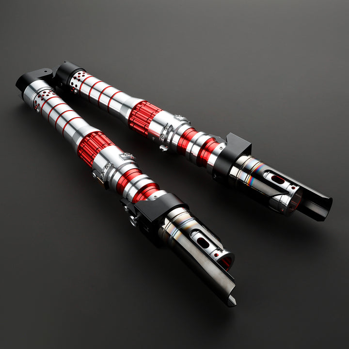 DamienSaber Lightsaber DR Red Double Bladed Light Saber Two Hilts Two Blades Hilt 71.5CM