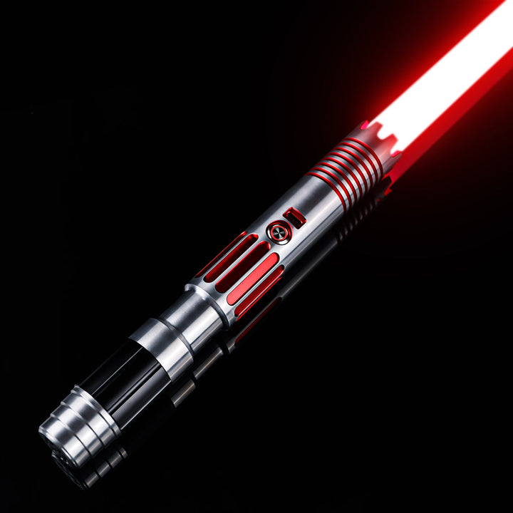 DamienSaber Lightsaber HX Series Red Light Saber Baselit 12 Sound Fonts Hilt 26CM