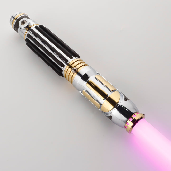 DamienSaber Lightsaber Jedi Mace Windu Purple Light Saber FX Dueling Hilt 28.2CM