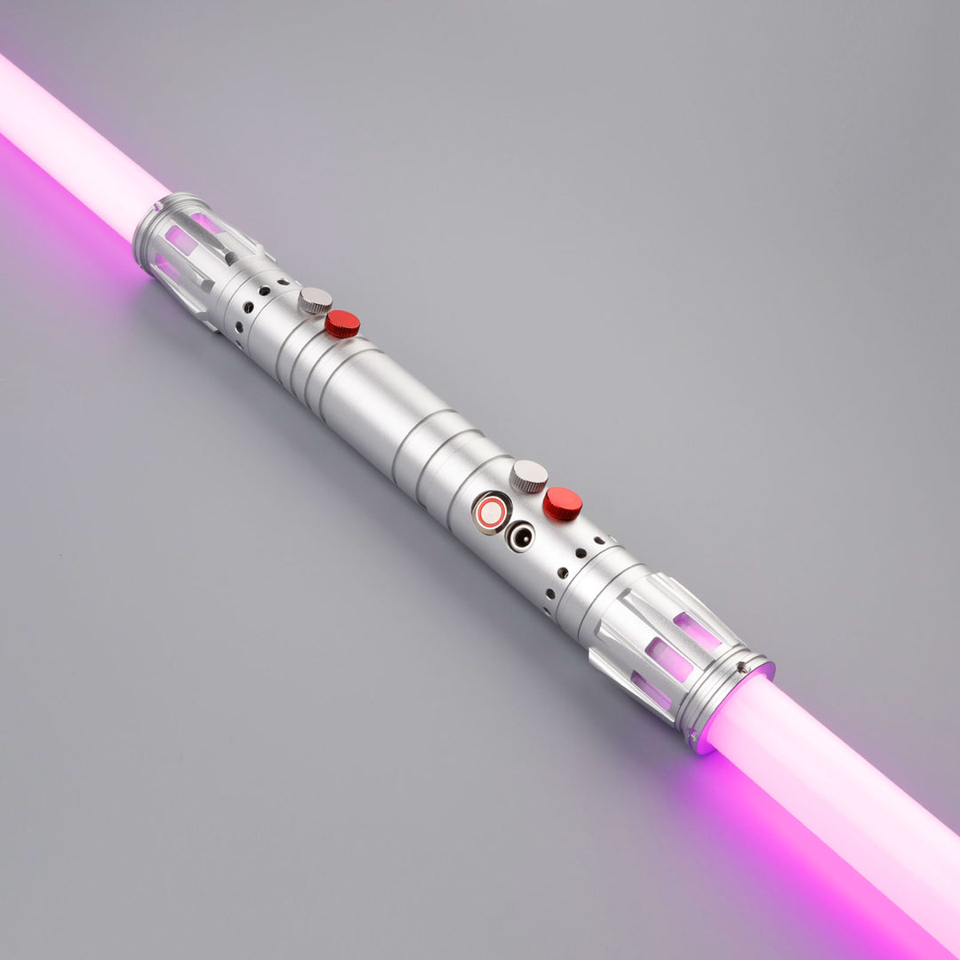 DamienSaber Lightsaber Double Bladed Light Saber Infinite Color Changing Hilt 28.5CM