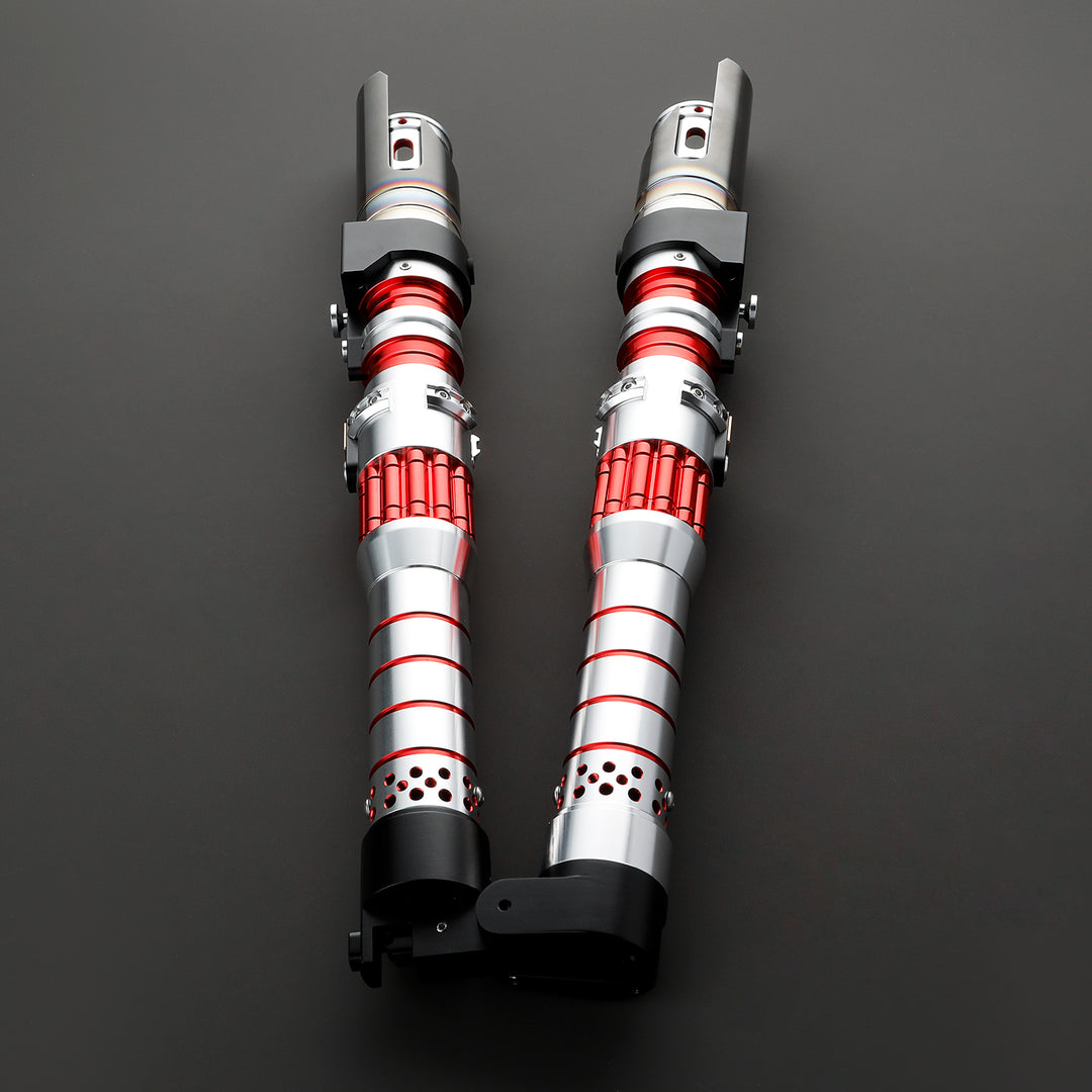 DamienSaber Lightsaber DR Red Double Bladed Light Saber Two Hilts Two Blades Hilt 71.5CM