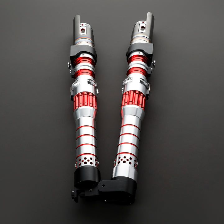 DamienSaber Lightsaber DR Red Double Bladed Light Saber Two Hilts Two Blades Hilt 71.5CM