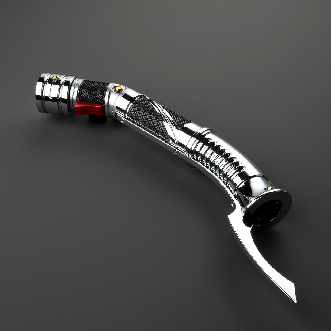 DamienSaber Lightsaber Dooku Red Light Saber Xenopixel V3 Core Proffie2.2 Curved Hilt 32CM