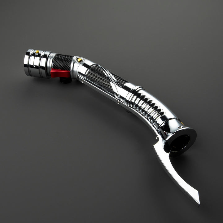 DamienSaber Lightsaber Dooku Red Light Saber Xenopixel V3 Core Proffie2.2 Curved Hilt 32CM