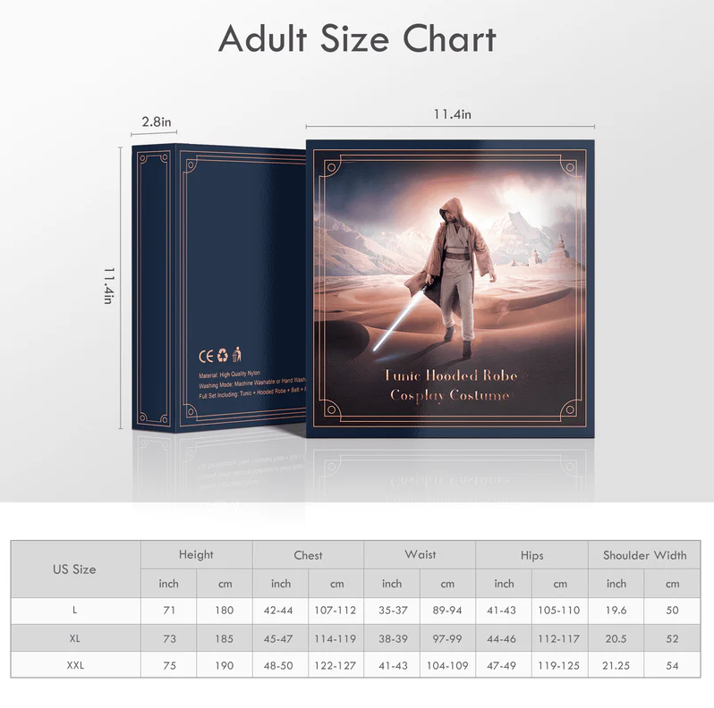 DamienSaber Tunic Hooded Robe for Cosplay Costume Sith or Jedi Robes