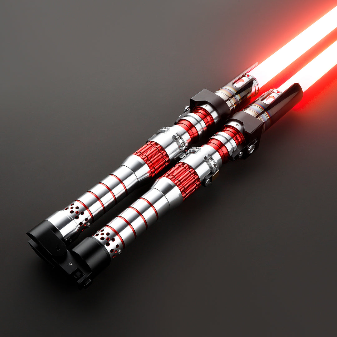 DamienSaber Lightsaber DR Red Double Bladed Light Saber Two Hilts Two Blades Hilt 71.5CM