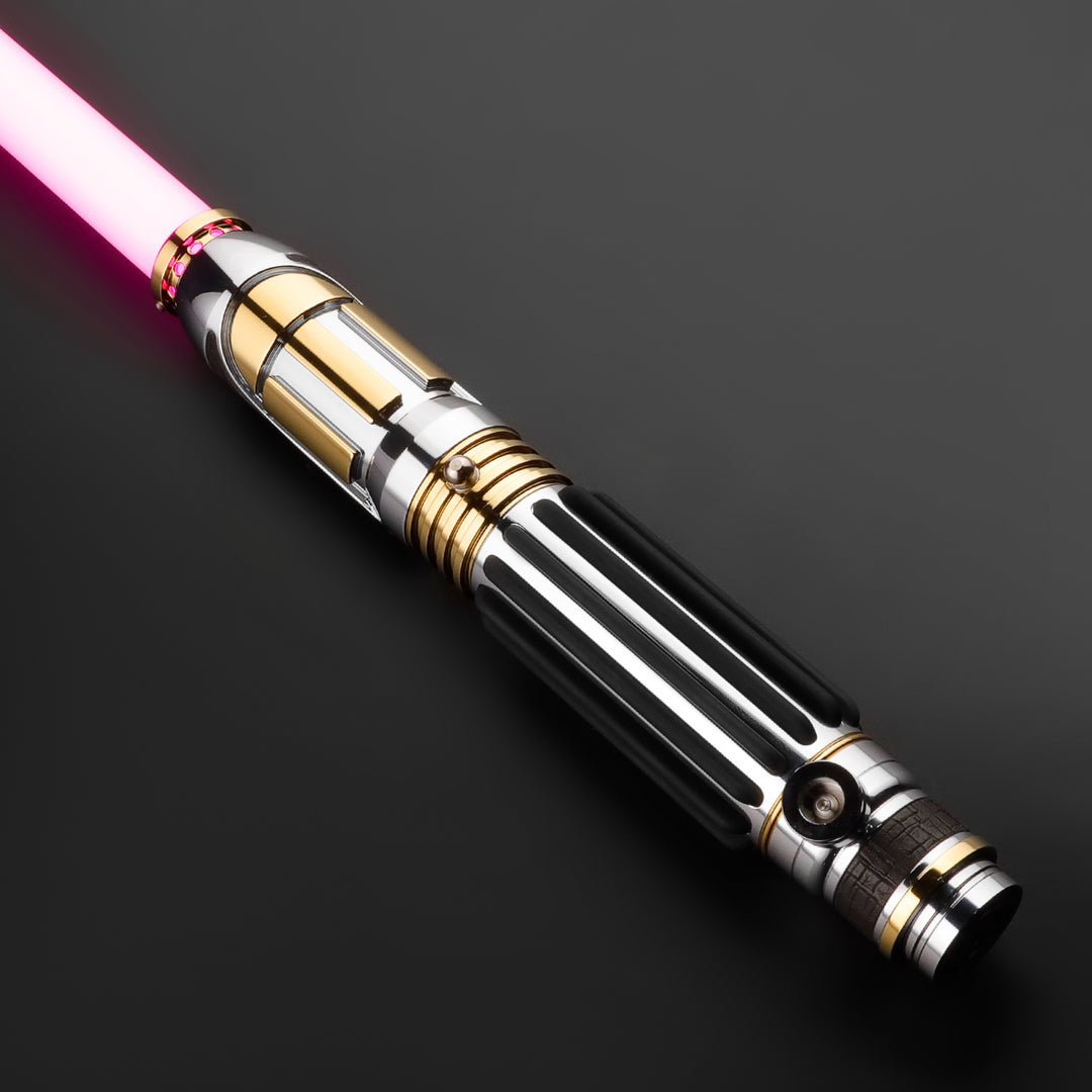 DamienSaber Lightsaber Jedi Mace Windu Purple Light Saber FX Dueling Hilt 28.2CM