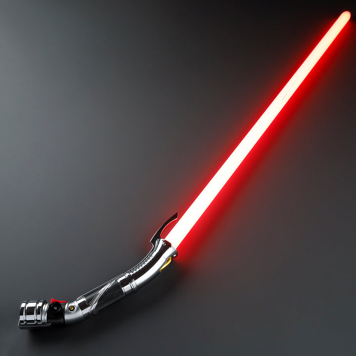 DamienSaber Lightsaber Dooku Red Light Saber Xenopixel V3 Core Proffie2.2 Curved Hilt 32CM