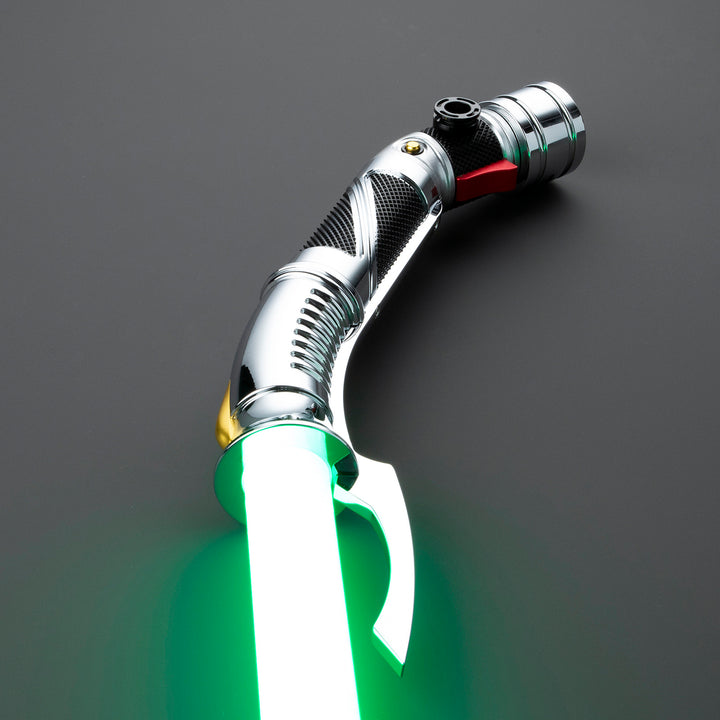 DamienSaber Lightsaber Dooku Red Light Saber Xenopixel V3 Core Proffie2.2 Curved Hilt 32CM