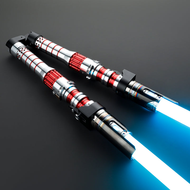 DamienSaber Lightsaber DR Red Double Bladed Light Saber Two Hilts Two Blades Hilt 71.5CM
