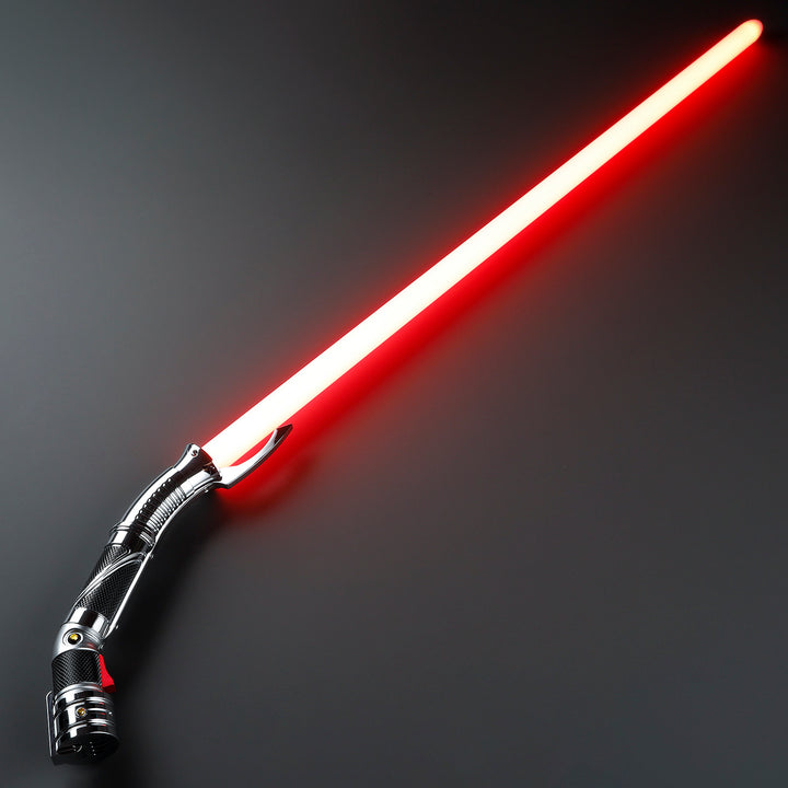 DamienSaber Lightsaber Dooku Red Light Saber Xenopixel V3 Core Proffie2.2 Curved Hilt 32CM