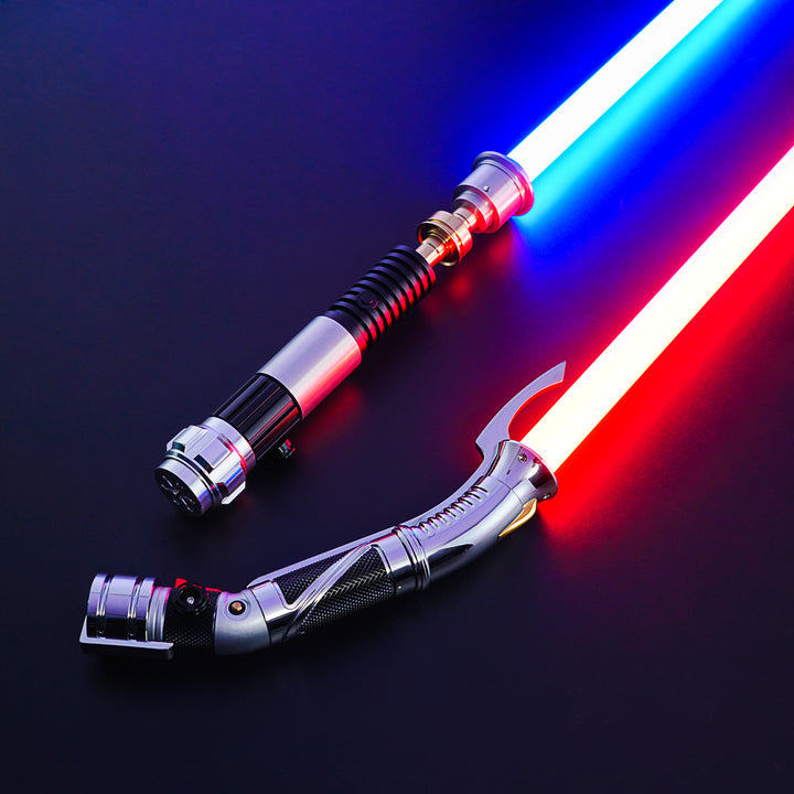 DamienSaber Lightsaber Count Dooku Red Light Saber Xenopixel V3 Core Proffie2.2 Curved Hilt 32CM