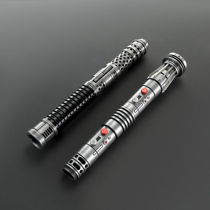DamienSaber Lightsaber Maul & Asajj Ventress Light Saber Splitable Double Blades Weathered Hilt 63.5CM