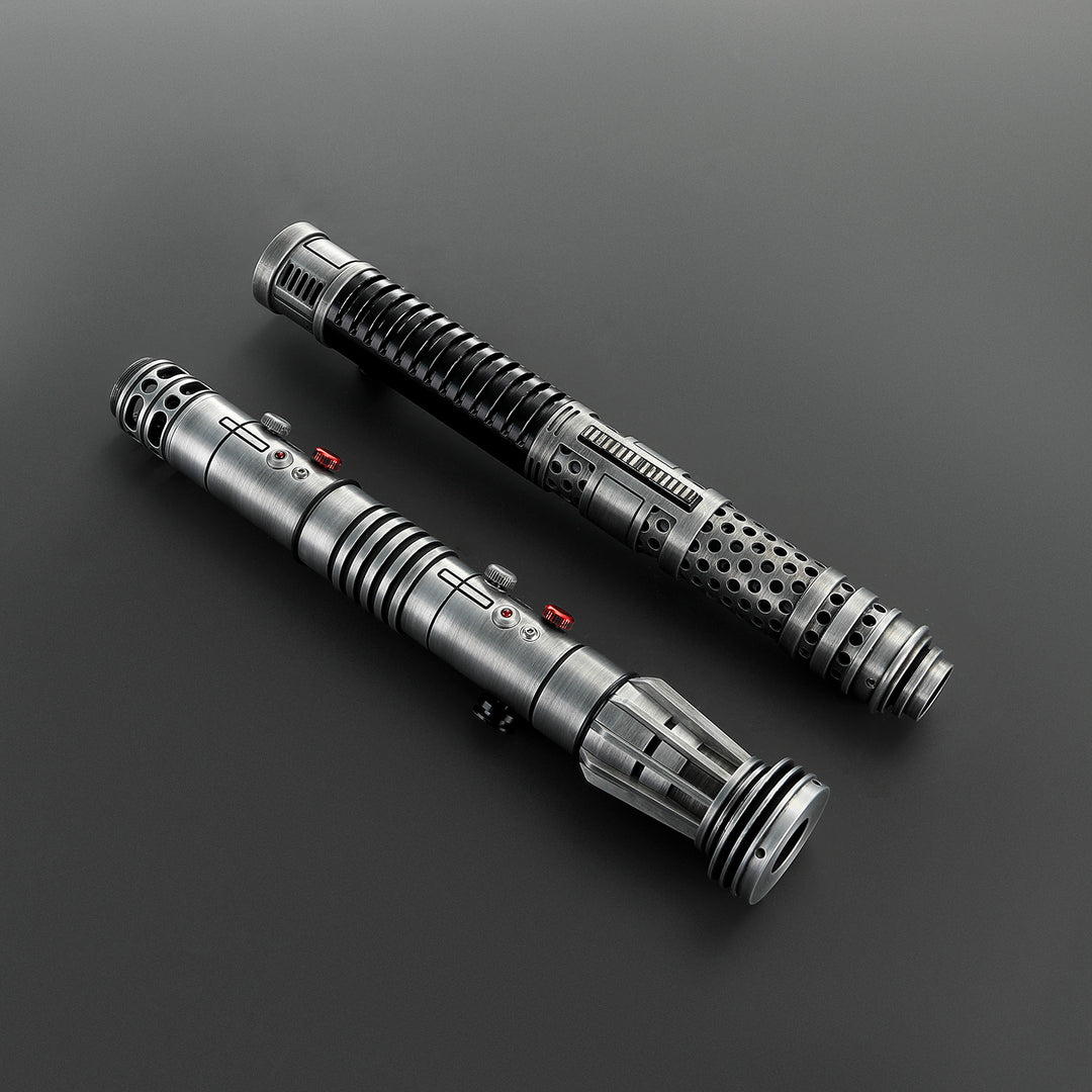 DamienSaber Lightsaber Maul & Asajj Ventress Light Saber Splitable Double Blades Weathered Hilt 63.5CM