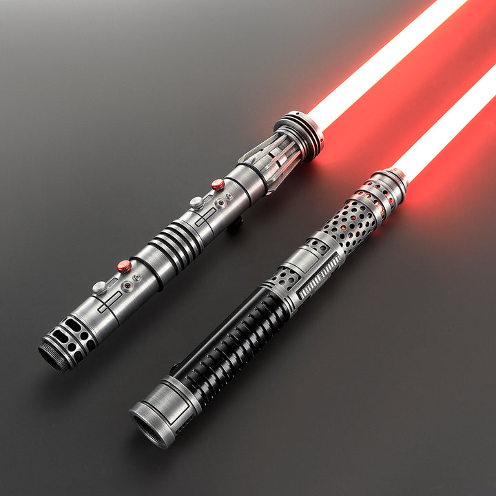 DamienSaber Lightsaber Maul & Asajj Ventress Light Saber Splitable Double Blades Weathered Hilt 63.5CM