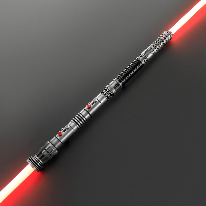 DamienSaber Lightsaber Maul & Asajj Ventress Light Saber Splitable Double Blades Weathered Hilt 63.5CM
