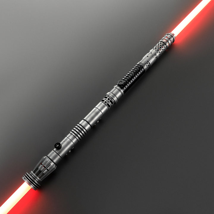 DamienSaber Lightsaber Maul & Asajj Ventress Light Saber Splitable Double Blades Weathered Hilt 63.5CM