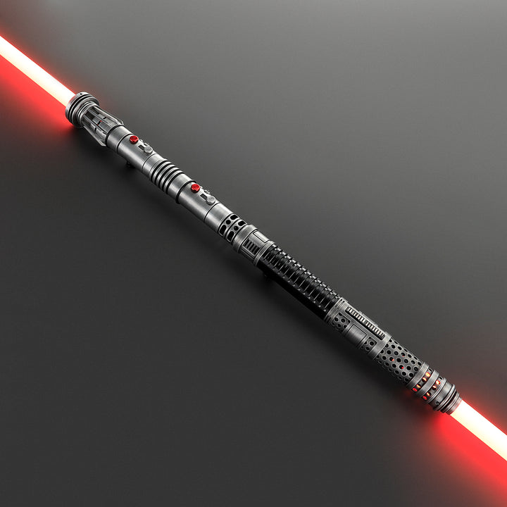 DamienSaber Lightsaber Maul & Asajj Ventress Light Saber Splitable Double Blades Weathered Hilt 63.5CM