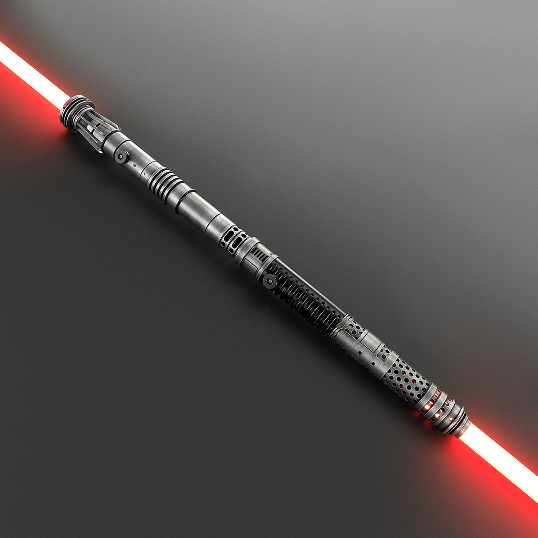 DamienSaber Lightsaber Maul & Asajj Ventress Light Saber Splitable Double Blades Weathered Hilt 63.5CM