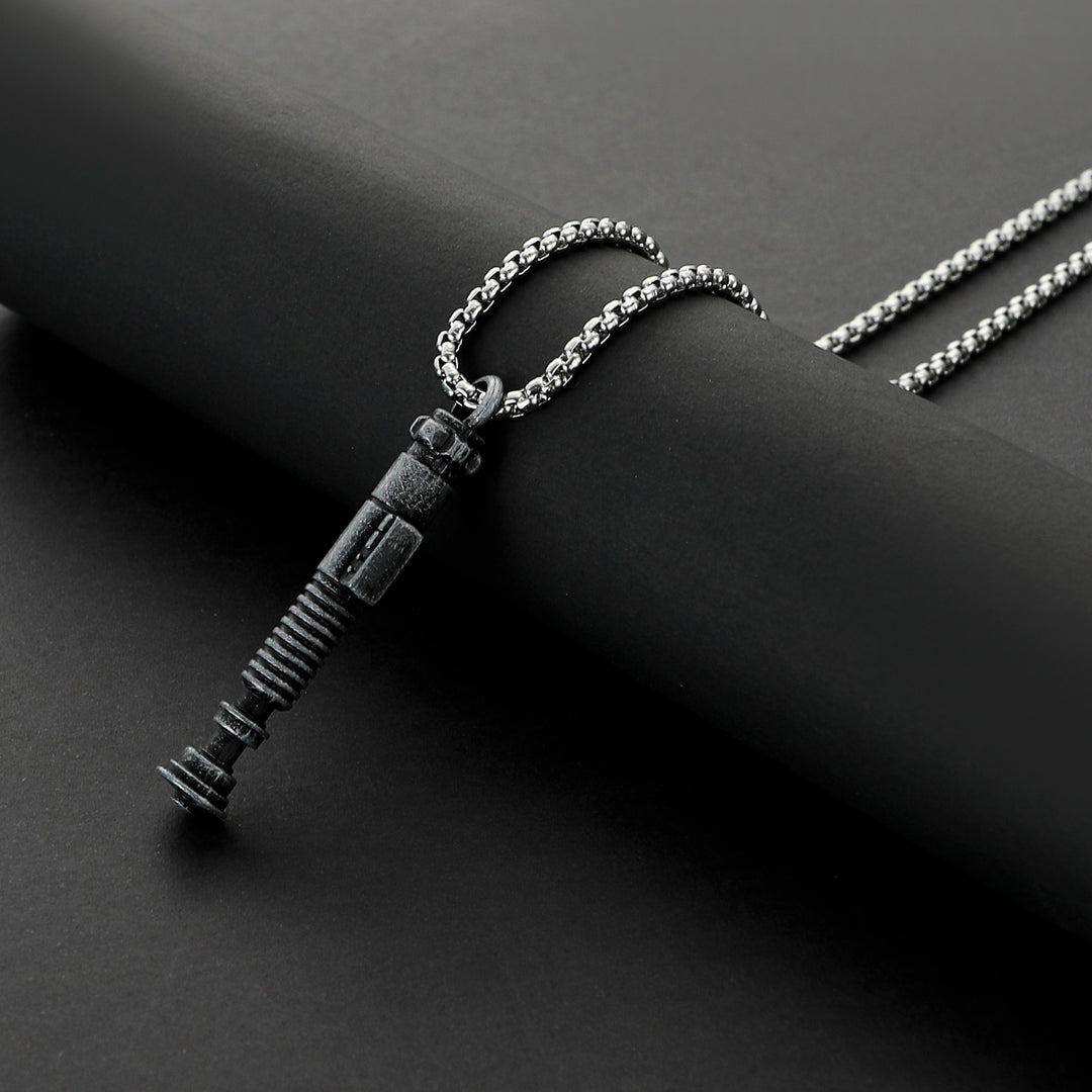 DamienSaber Lightsaber Handle Pendant Necklace Mini Lightsaber Necklace