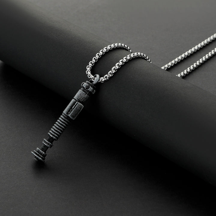 DamienSaber Lightsaber Handle Pendant Necklace Mini Lightsaber Necklace