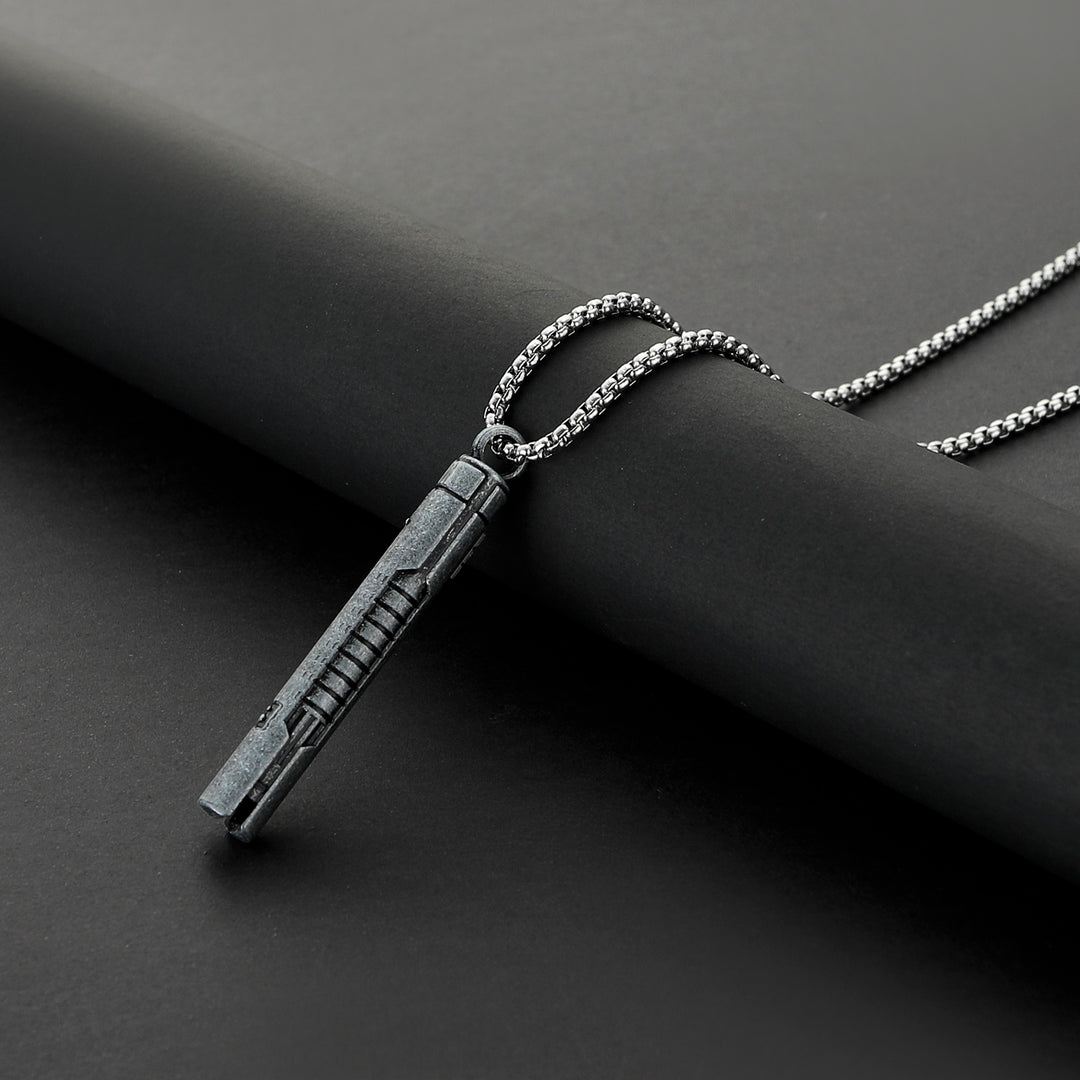 DamienSaber Lightsaber Handle Pendant Necklace Mini Lightsaber Necklace