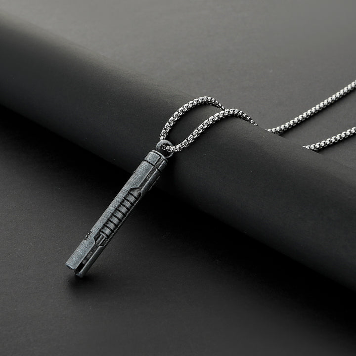 DamienSaber Lightsaber Handle Pendant Necklace Mini Lightsaber Necklace