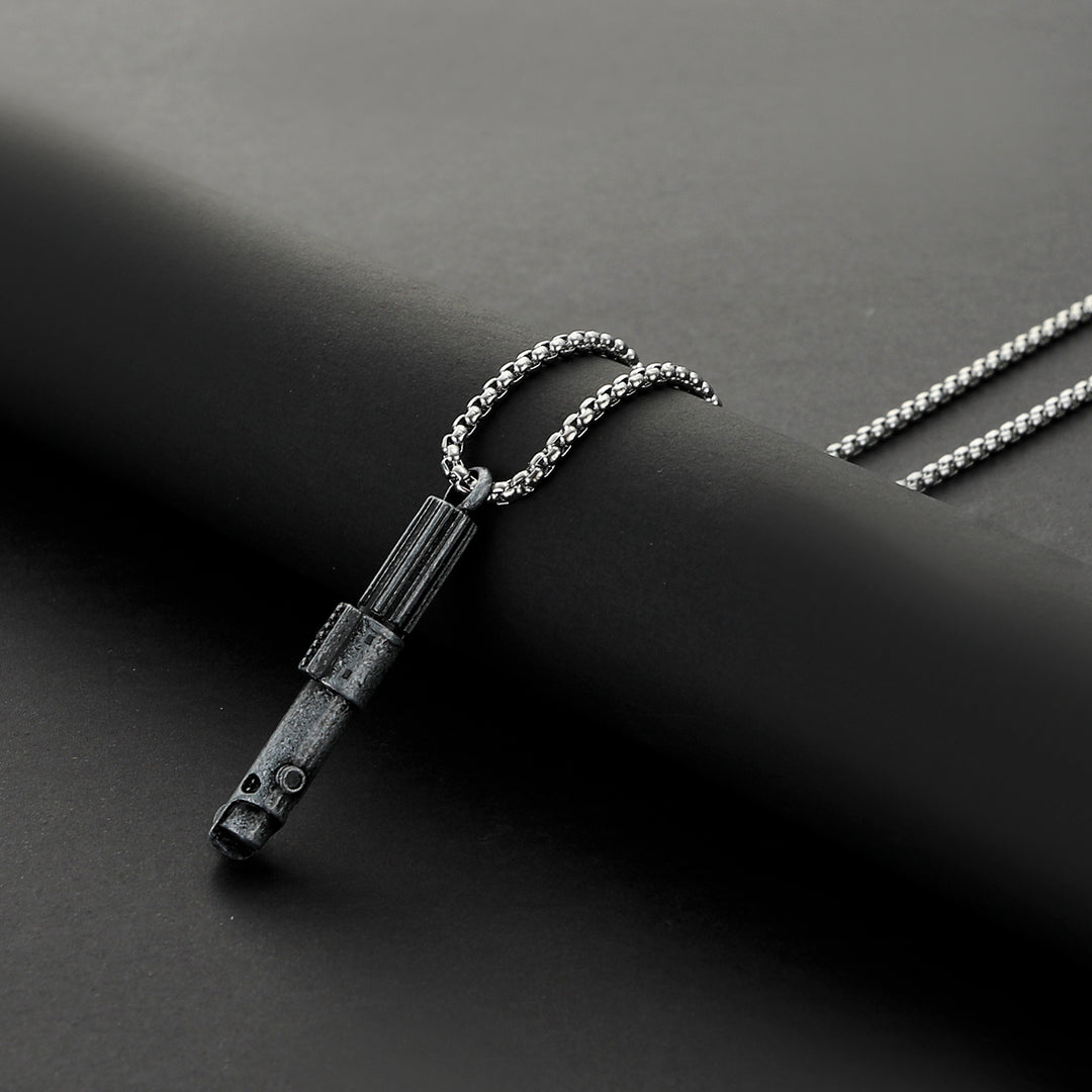 DamienSaber Lightsaber Handle Pendant Necklace Mini Lightsaber Necklace
