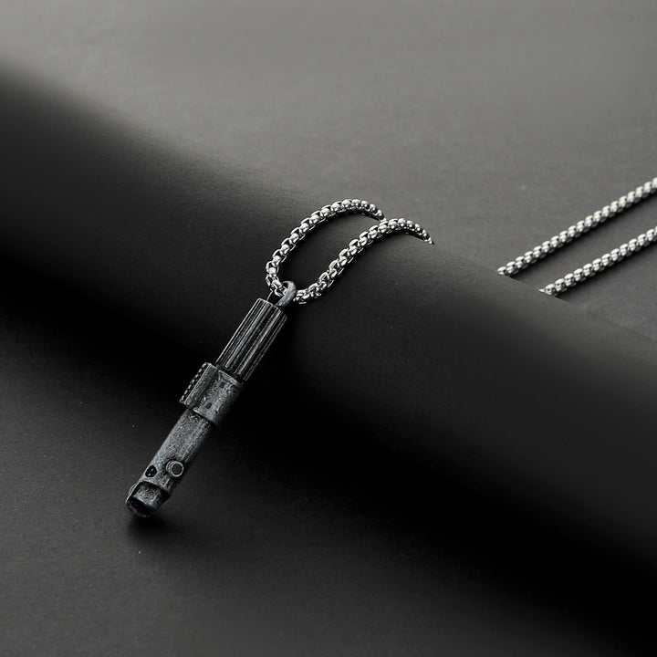 DamienSaber Lightsaber Handle Pendant Necklace Mini Lightsaber Necklace