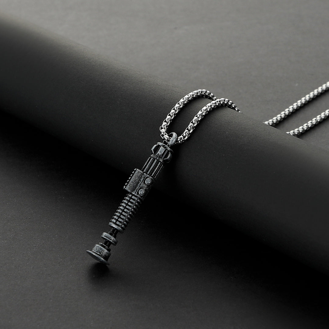 DamienSaber Lightsaber Handle Pendant Necklace Mini Lightsaber Necklace