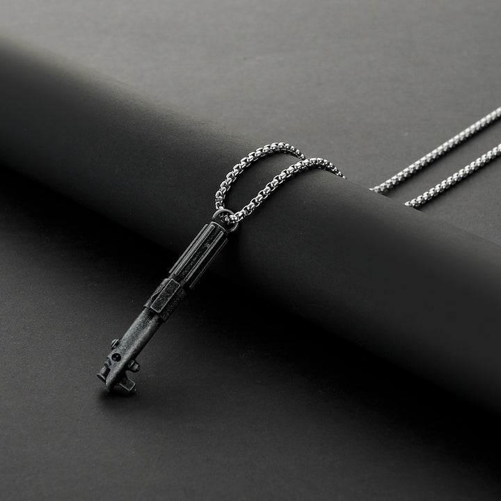 DamienSaber Lightsaber Handle Pendant Necklace Mini Lightsaber Necklace