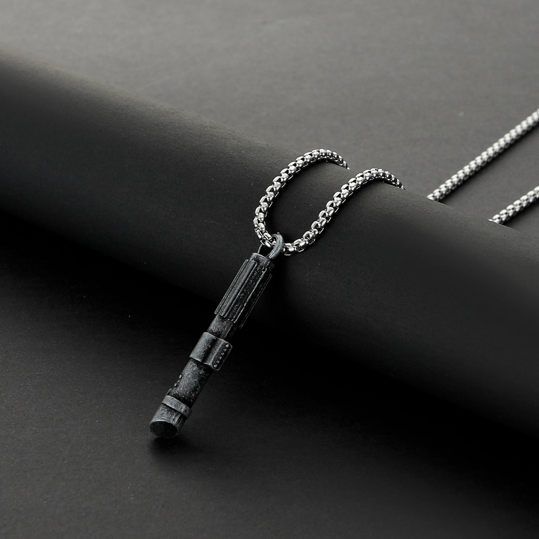 DamienSaber Lightsaber Handle Pendant Necklace Mini Lightsaber Necklace