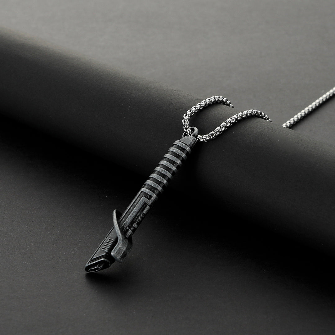 DamienSaber Lightsaber Handle Pendant Necklace Mini Lightsaber Necklace