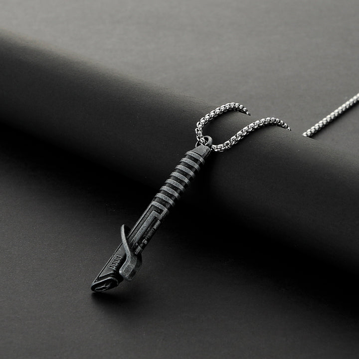 DamienSaber Lightsaber Handle Pendant Necklace Mini Lightsaber Necklace