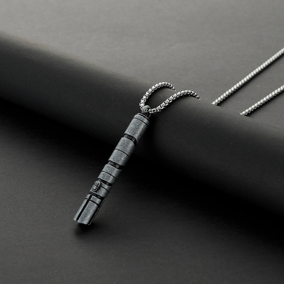 DamienSaber Lightsaber Handle Pendant Necklace Mini Lightsaber Necklace