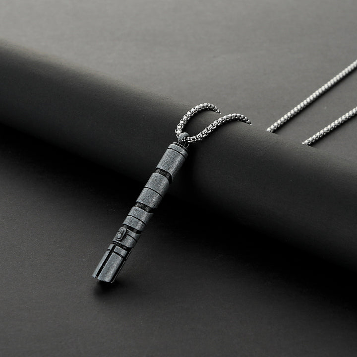 DamienSaber Lightsaber Handle Pendant Necklace Mini Lightsaber Necklace