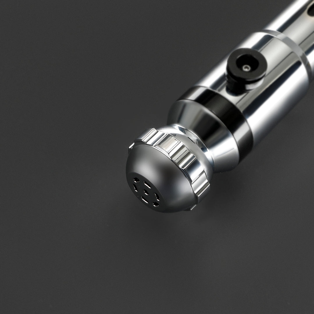 DamienSaber Lightsaber Ahsoka Variant Saber Two Electroplating Hilts White Lightsaber Bluetooth Double Blades