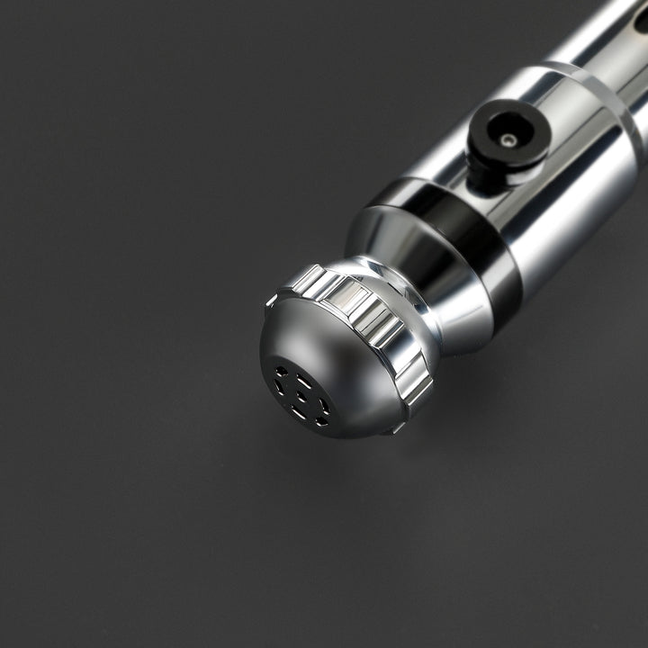 DamienSaber Lightsaber Ahsoka Variant Saber Two Electroplating Hilts White Lightsaber Bluetooth Double Blades