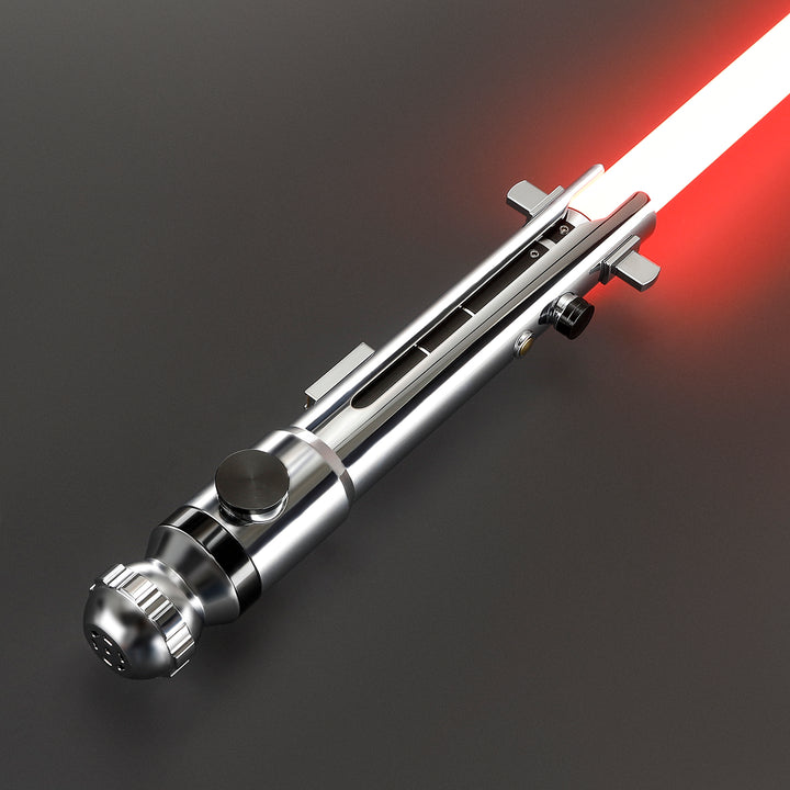 DamienSaber Lightsaber Ahsoka Variant Saber Two Electroplating Hilts White Lightsaber Bluetooth Double Blades