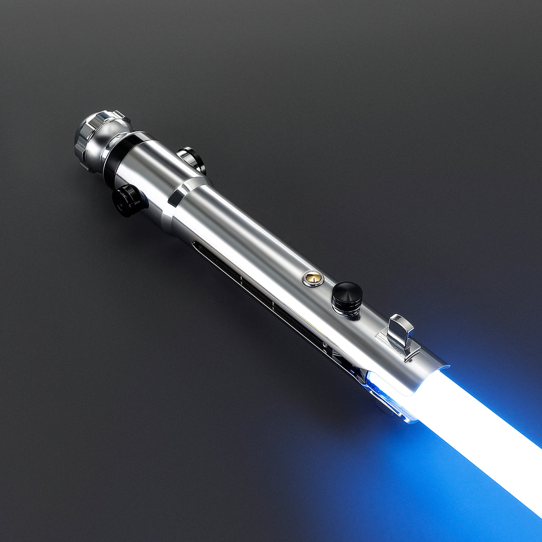 DamienSaber Lightsaber Ahsoka Variant Saber Two Electroplating Hilts White Lightsaber Bluetooth Double Blades