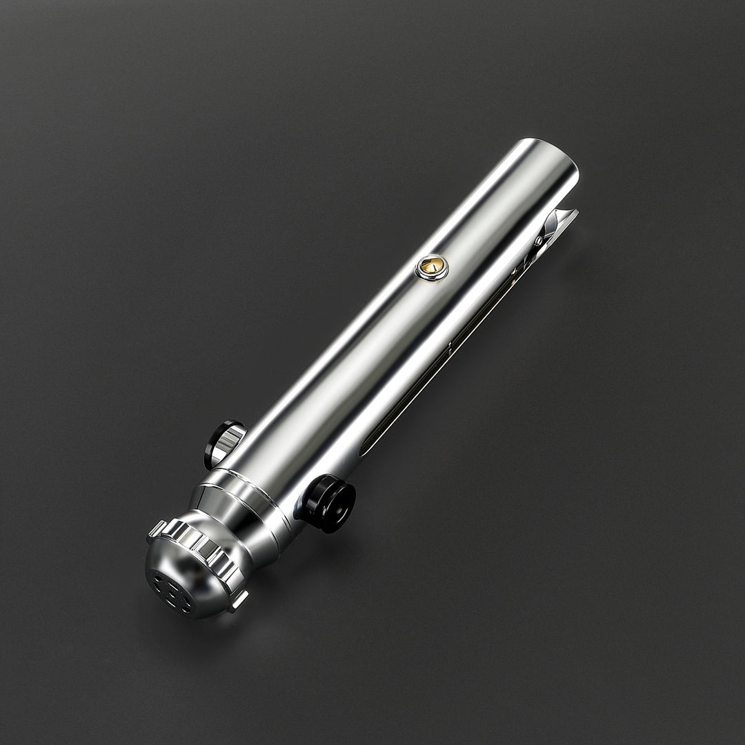 DamienSaber Lightsaber Ahsoka Variant Saber Two Electroplating Hilts White Lightsaber Bluetooth Double Blades