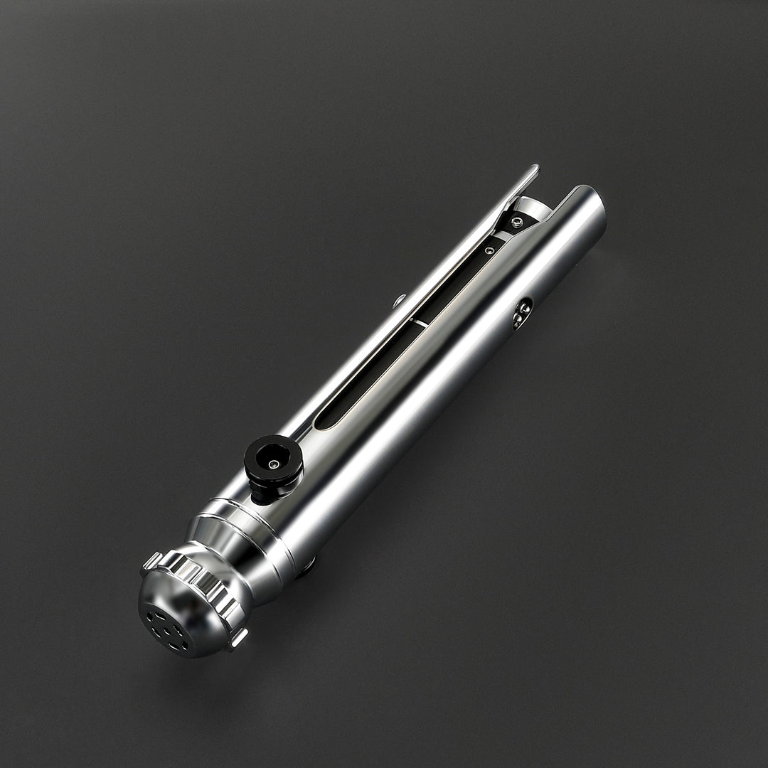 DamienSaber Lightsaber Ahsoka Variant Saber Two Electroplating Hilts White Lightsaber Bluetooth Double Blades